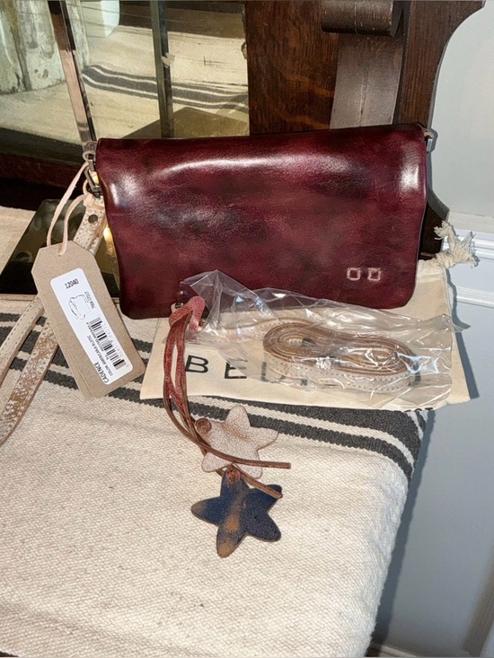 Bed Stu Handbags - NWT Bed Stu Cadence Wallet Wristlet Crossbody Bag Red Americana Rustic MSRP $198